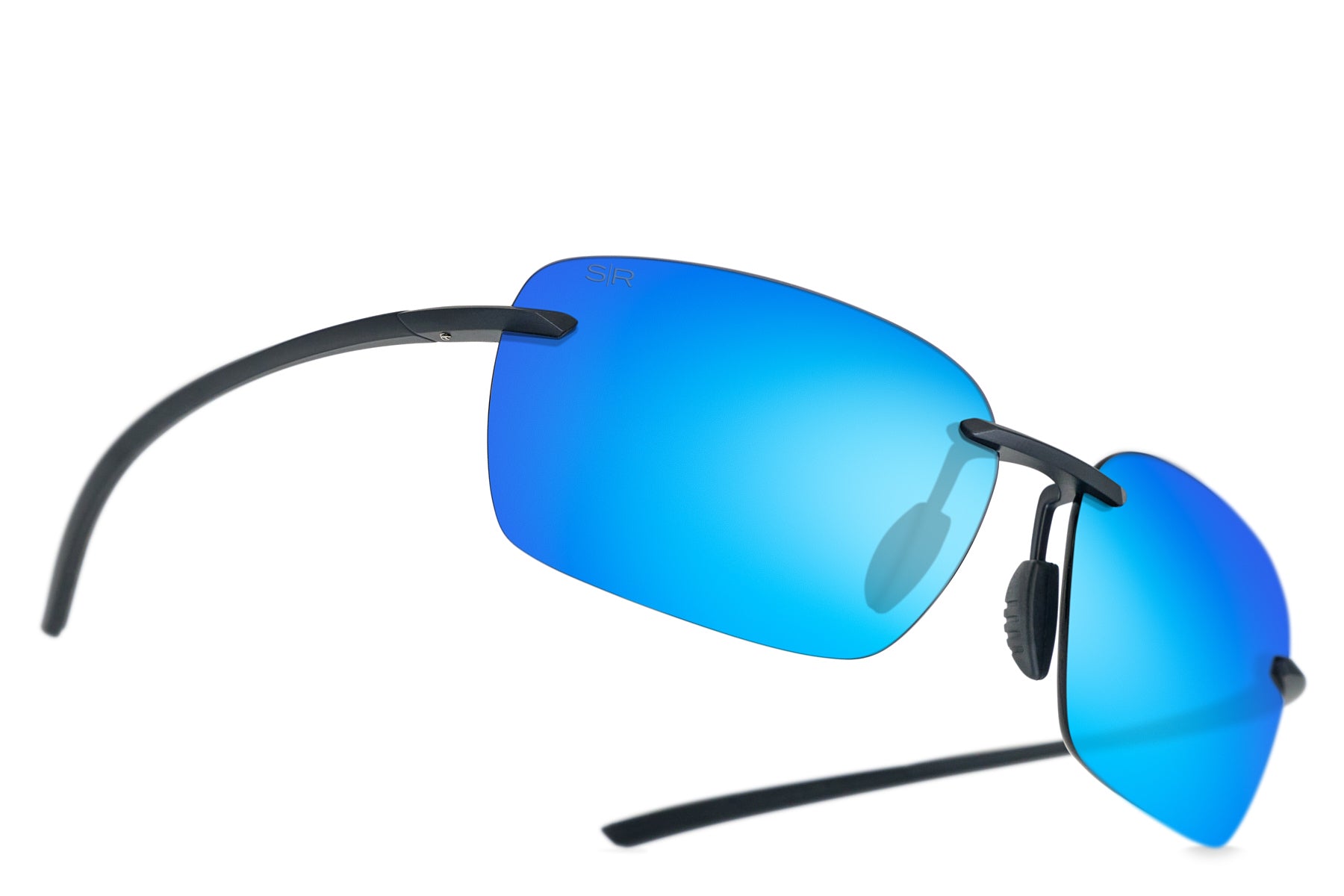Huron Matte Black   Glacier Polarized